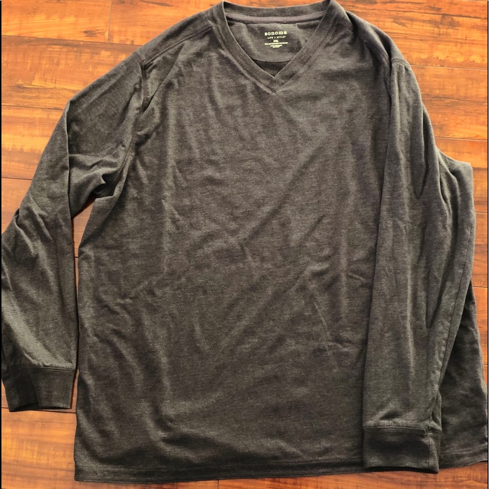 Sonoma long sleeve v-neck. Grey XXL